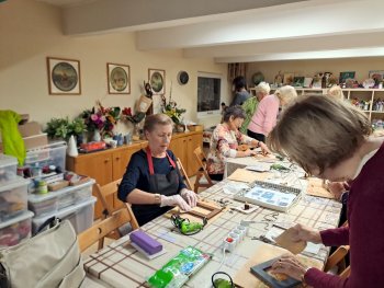 Technika asambláž - rámik na fotografie